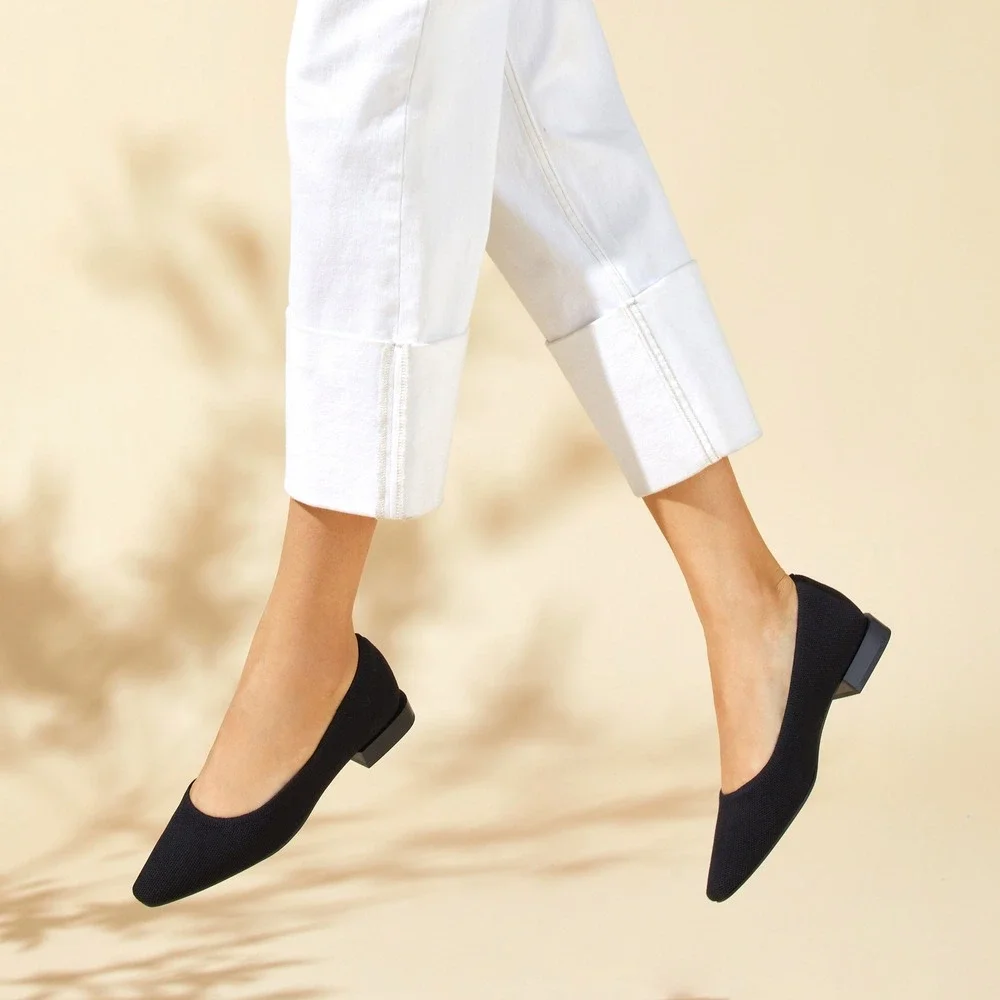 VIVAIA Aria Pointed-Toe Flats Black | EU 40.5 /‎ US 9-9.5